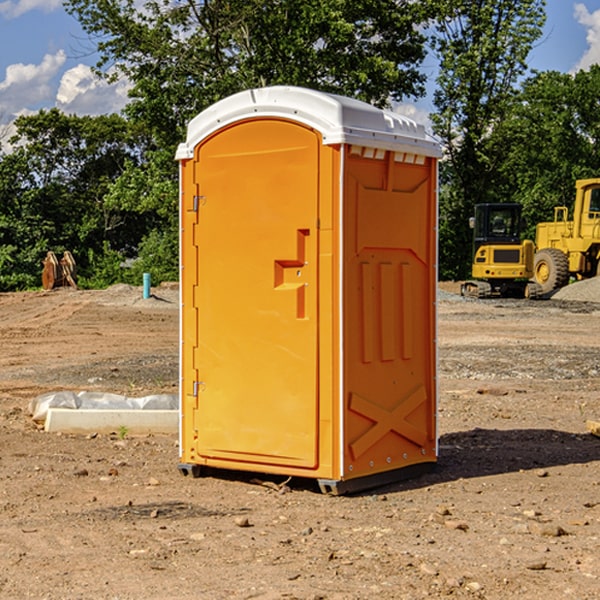 do you offer hand sanitizer dispensers inside the portable restrooms in Rice